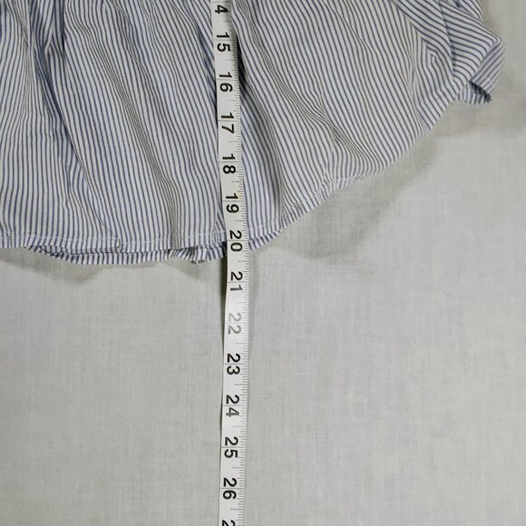 American Eagle Outtfitters Women's Medium Striped Top with Bell Sleeves - Picture 5 of 10